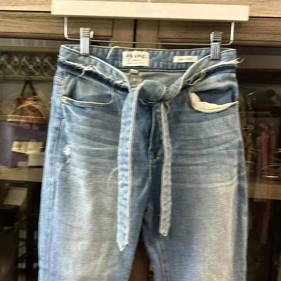 Frame Le High Straight Tie Waist Jeans sz 25 - Picture 3 of 7
